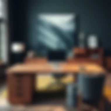 Affordable large desk with smart storage solutions