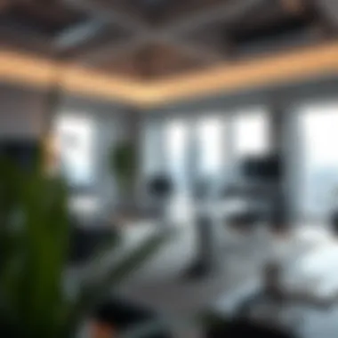 Stylish Large Desk in Office Stylish large desk in a contemporary office setting