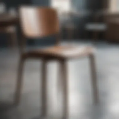 Variety of materials used in dining chairs