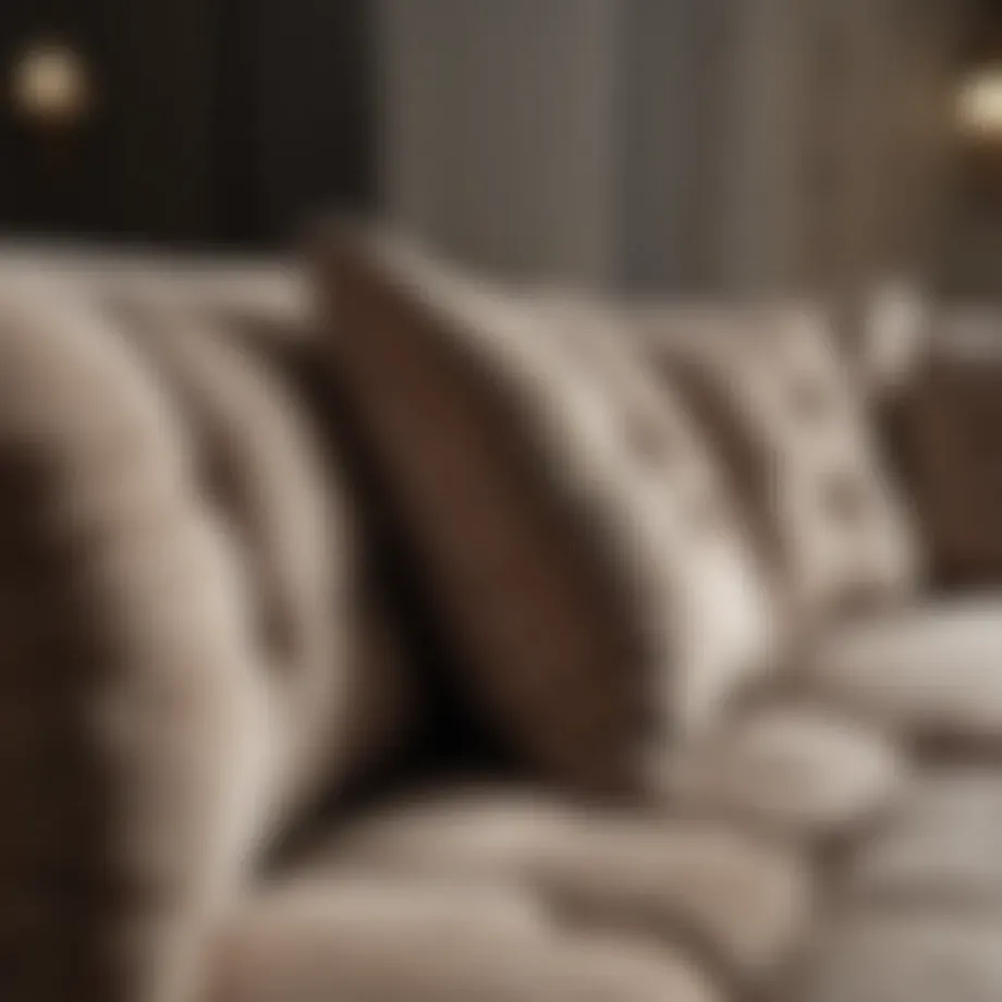 Luxurious sleeper sofa design showcasing rich textures and elegant lines.