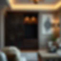 Elegant decorative storage cabinet with intricate door design