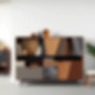 A Showcase of Diverse Materials in Decorative Cabinets Stylish storage cabinet showcasing various materials and finishes