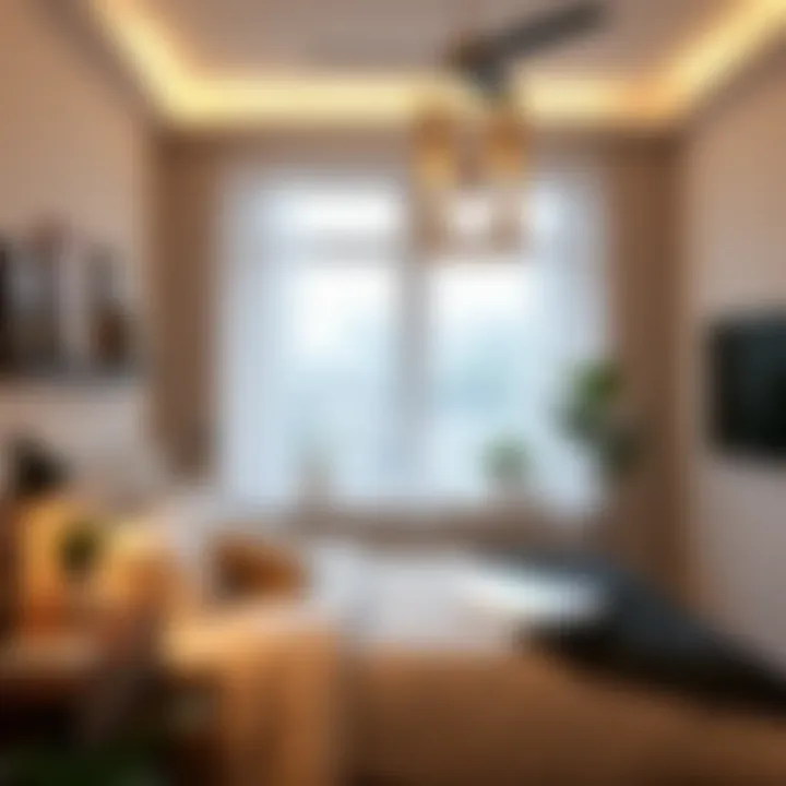 Cozy atmosphere with ambient lighting and decor elements