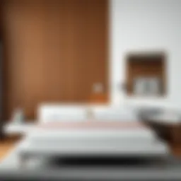 Sleek modern bed with minimalist design