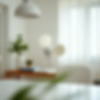 Minimalist Appeal: The Versatile White Fan and Light Stylish small white fan with light enhancing a minimalist interior.