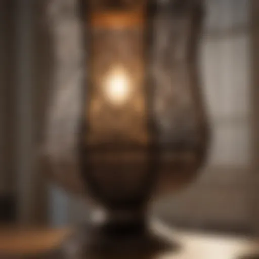 Elegant 10-inch hurricane lamp shade showcasing intricate design details