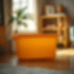 Durable plastic storage box with lid