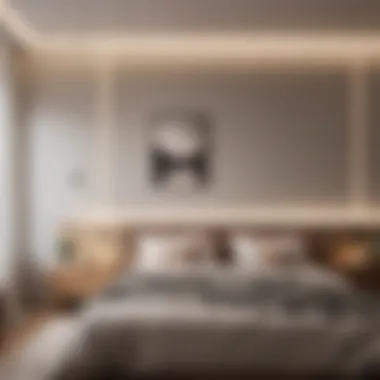 Energy-efficient LED wall lights in a cozy bedroom