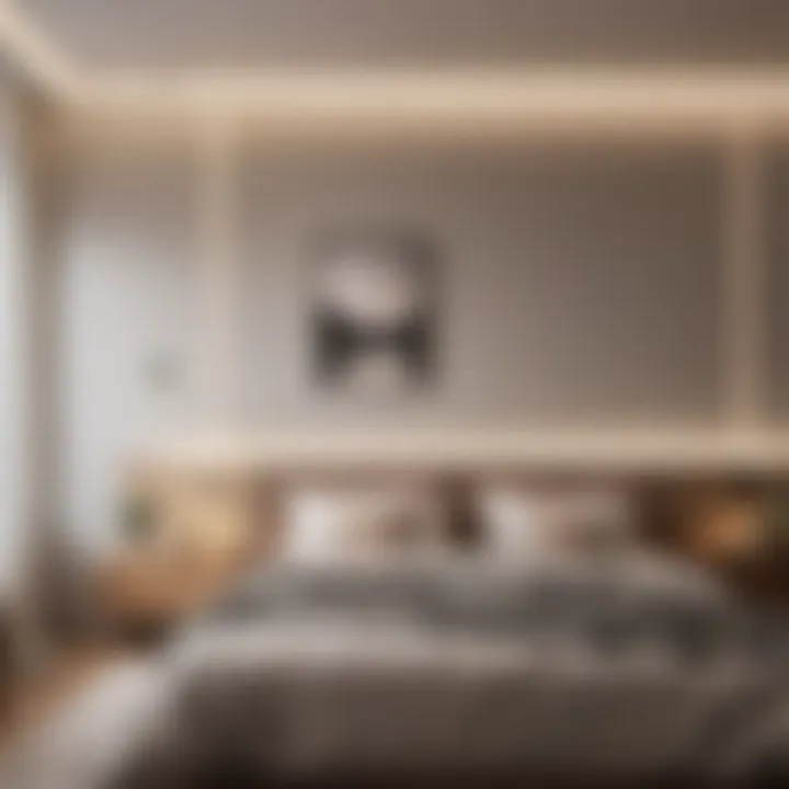 Energy-efficient LED wall lights in a cozy bedroom