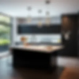 Bold geometric Formica countertop design enhancing a modern kitchen