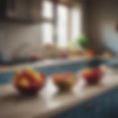 Colorful Fruit Bowls in the Kitchen Colorful fruit bowls enhancing kitchen aesthetics