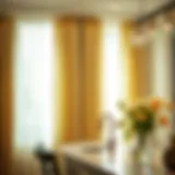 Elegant kitchen curtains enhancing a bright space