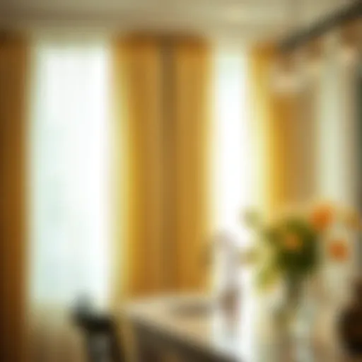 Elegant kitchen curtains enhancing a bright space