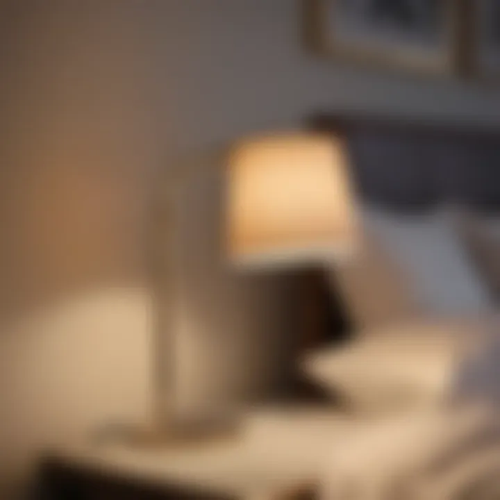 Elegant bedside reading lamp with warm light