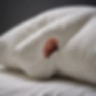 A close-up of a pillow providing anatomical support to the neck