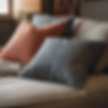 Explore Textures: Material Choices for Pillows Different materials for big throw pillows displayed